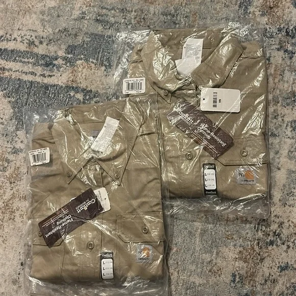 WOMEN'S FLAME RESISTANT twill long sleeve shirt Khaki - Picture 8 of 8